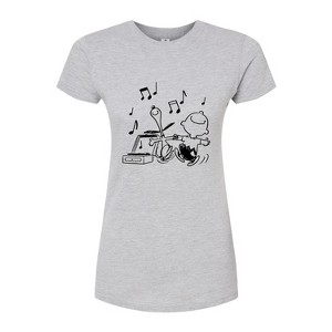 Women's - Peanuts - Snoopy Dancing Fitted Graphic T-Shirt - 1 of 4