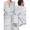 PAVILIA Mens Robe, Hooded Soft Bathrobe for Men, Fleece Plush Warm Shawl Collar Hood Pockets for Bath Shower Spa - 3 of 4