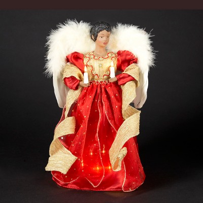 Kurt S. Adler 14" Seasons of Elegance Lighted Angel Christmas Tree Topper