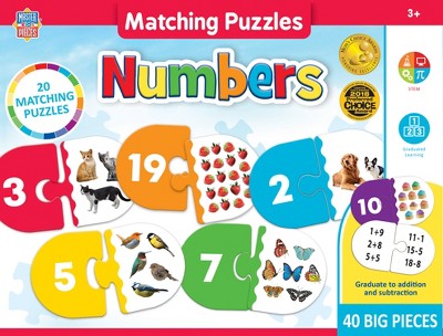MasterPieces Kids Games - Educational Numbers Matching Puzzle Matching Game
