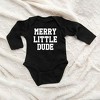 The Juniper Shop Merry Little Dude Baby Long Sleeve Bodysuit - 6 Month - Black - 2 of 3