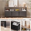 Modern TV Console Stand with 2-3 Drawers & Open Shelf - Slim Media Storage Cabinet for 50-55 Inch TVs, Living Room & Bedroom Entertainment Center - 3 of 4