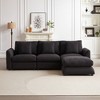 102.2" Upholstered Modular L-Shaped Sofa with Ottoman, 3 Cushions & 3 Pillows - 4 of 4