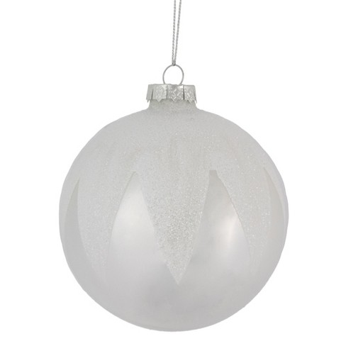 Silver and White Christmas Ornaments