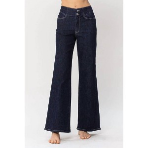 Women's Geometric Waistband Wide Leg Jean - Judy Blue - 1 of 4