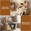PU Leather Power Lift Recliner Chair, Adjustable Furniture for Back, Legs w/ 3 Positions, Side Pocket ( 27" Seat Width+Cup Holders) - 3 of 4