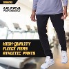 Ultra Performance Mens 3 Pack Open Bottom Sweatpants with Pockets, Casual Sweatpants for Men - 3 of 4