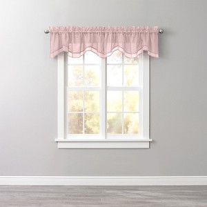 BrylaneHome BH Studio Sheer Voile Layered Valance - 1 of 3