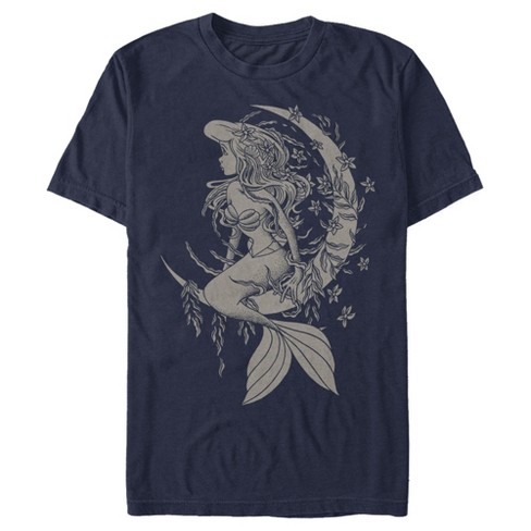 Men s The Little Mermaid Dreamy Ariel T shirt Navy Blue Large