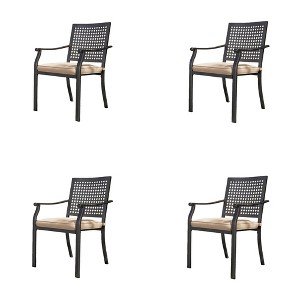 Captiva Designs Outdoor Patio Dining Chairs with Powder-coated Steel Frame - 1 of 4