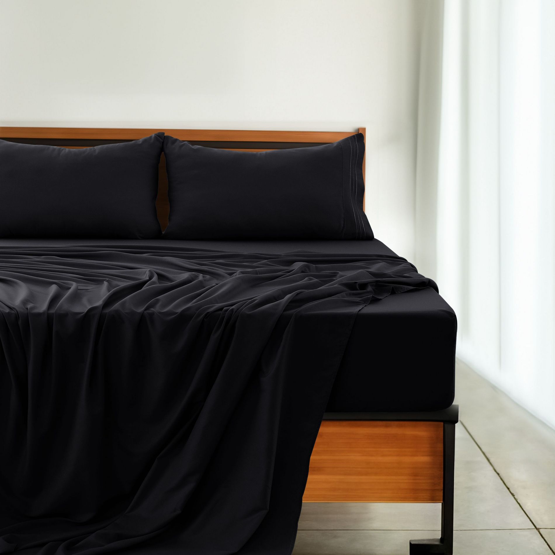 Microfiber Sheet Set - Hotel Quality Premium Bed Sheets Ultra Soft, Durable 4-Piece Printed & Solid Sheets with Pillowcases - Lux Decor Collection