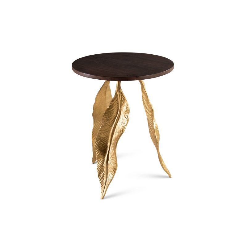 Verna Accent Table Walnut/Gold - Steve Silver Co., 3 of 7