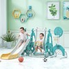 Garvee Kids Swing Slide Set Freestanding Climber Slide Playset Structure with Basketball Hoop Indoor Outdoor Playground for Boys Girls Green - 3 of 4