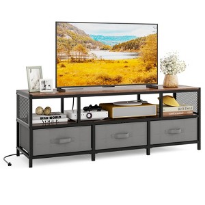 Tangkula TV Stand for TVs up to 65" w/ Power Outlets USB Charging Open Shelf - 1 of 4