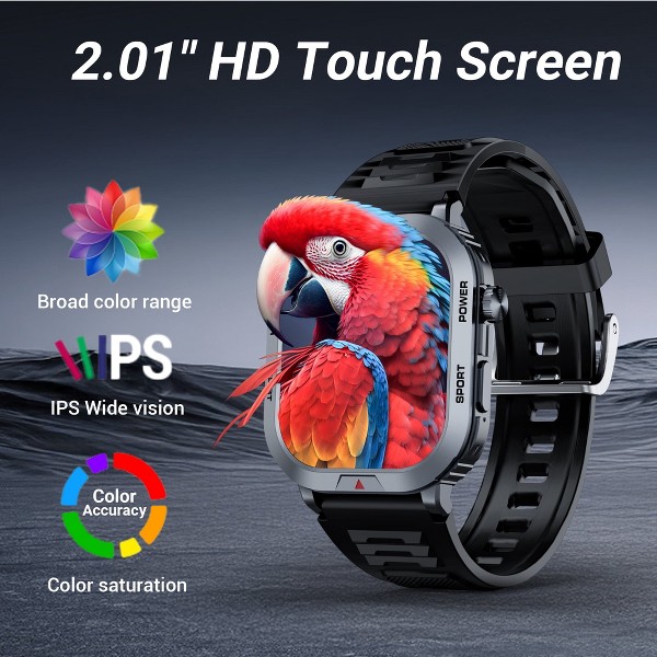 STA ZW66 Smart Watch, Smartwatch impermeable IP68 para hombres y mujeres, más de 180 modos deportivos, rastreador de fitness de 2.01 pulgadas con llamadas Bluetooth (responder/realizar llamadas) 2