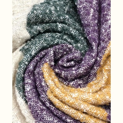Wrapables Warm Fall and Winter Infinity Scarf, Set-Purple and Hunter Green - image 2