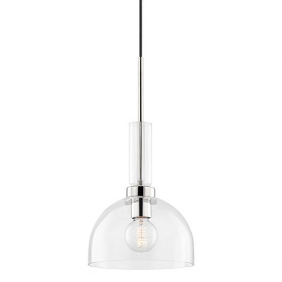 Mitzi Tabitha 1 - Light Pendant in  Polished Nickel Clear Shade