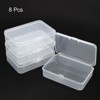 Unique Bargains Rectangular Storage Container with Hinged Lid for Beads Craft 8 Pcs - 3 of 4