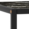 vidaXL Coffee Table Black with Black Marble Glass 15.7 in.x15.7 in.x19.7 in. - 4 of 4