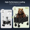 Portable Heavy-Duty Folding Wagon Cart, 240lb Capacity with Wheels & Brakes, Adjustable Handle Collapsible Wagon for Camping, Groceries, and Storage - 3 of 4