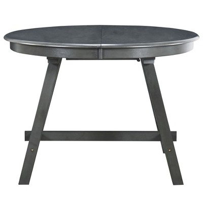 NicBex Mid-Century Wood Round Extendable Dining Table for 4 to 6,Meeting Room,Living Room