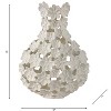 Flower Vase for Living Room Decor - Sleek Metal Vase with Intricate Sculpted Floral Pattern Ideal for Home and Office Decor - 3 of 4