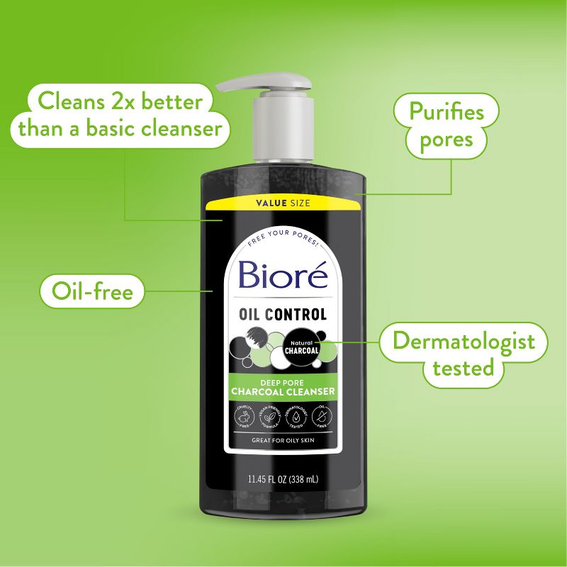 Biore Deep Charcoal Oil Free Face Wash, 5 of 13