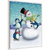 Amanti Art 23"x28" Joyful Snowman by Josefina Framed Canvas Wall Art Print - 2 of 4