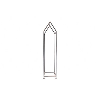 Tall Black Metal House-Shaped Firewood Holder
