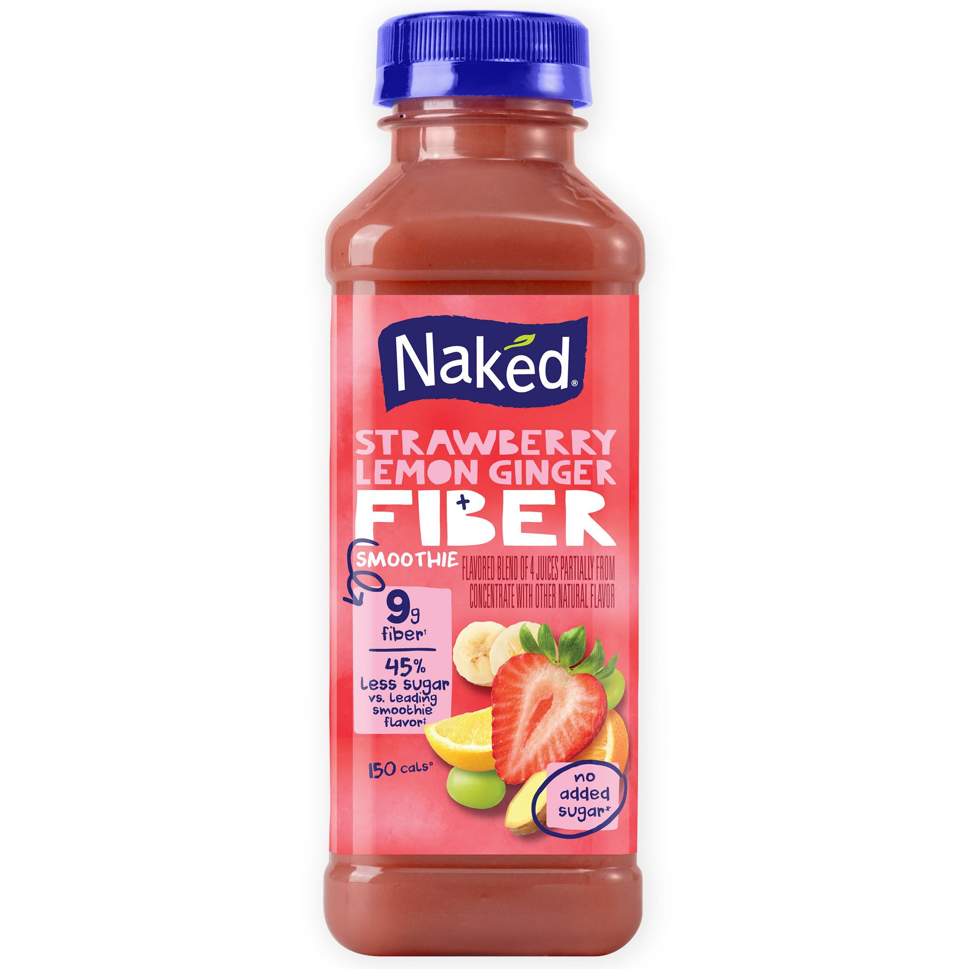 Naked Juice Strawberry Lemon Ginger Fiber Smoothie - 15.2 fl oz