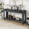 PAGED Modern Console Table with 4 Storage Drawers and Bottom Shelf, 63 inch Rectangle Entryway Table for Living Room,Hallway - 2 of 4