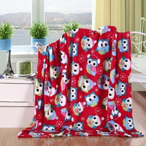 Comfort Flannel Blanket Super Soft Christmas Prints Throw Blanket Christmas Gift. - 1 of 4
