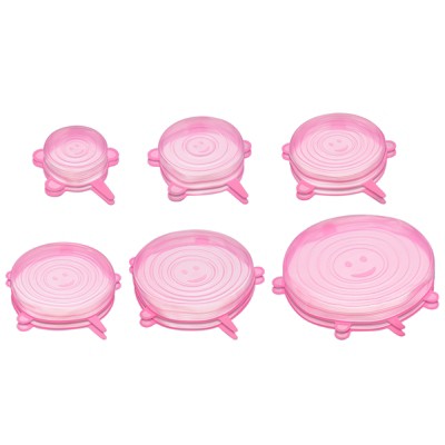 Unique Bargains Reusable Silicone Stretch Lids for Bowls and Food Covers 2 Sets