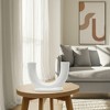 Sagebrook Home Ceramic U-Shaped Decorative Vase - Contemporary Abstract Style Vase - Unique Artistic Decor for Home or Office - 3 of 4