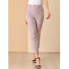 INSPIRE CHIC Women's High Waist Elastic Back Two Slant Pockets Office Work Ankle Pants - 3 of 4