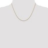 Black Bow Jewelry 1mm 14k Yellow Gold Diamond Cut Solid Cable Chain Necklace - 2 of 4