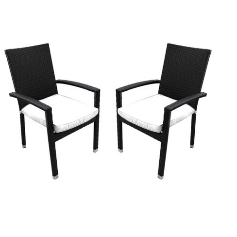 Northlight 2pc Wicker Outdoor Patio Furniture Dining Chairs With