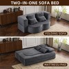 CAVINAS Queen Chenille Foldable Sofa Bed,High-Density Foam Convertible Sleeper Couch,Foldable Floor Couch Bed for Living Room - 3 of 4