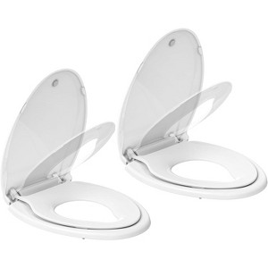 Toilet Seats Elongated,Extra Long Toilet Seat,Built-In Potty Training Seat for Toddlers, Easy Installation & Release with Hardware - 1 of 4