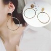 Infinity Circle Stud Earrings - Double Loop Hollow Design Symbolizing Eternal Flow and Good Fortune - 4 of 4