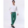 Lars Amadeus Men's Cropped Dress Business Pants Straight Fit Flat Front Suit Trousers - 4 of 4