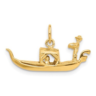 Black Bow Jewelry 14k Yellow Gold 3D Gondola Charm
