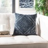 Mallory Pillow - Deep Blue/White - 16"X16" - Safavieh - 3 of 4
