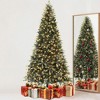 Prelit Christmas Tree,With 240 Warm White Lights-8 Modes, Automatic Hinged Expansion, Foldable Metal Stand, PE & PVC Xmas Trees - 2 of 4