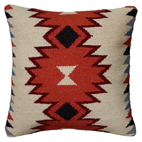 18"x18" Southwestern Striped Square Throw Pillow - Rizzy Home - image 1 of 2