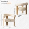 Beige Boucle Accent Chairs Set Of 2 Sale Occasional Chairs Modern Single Sofa Chair With Curved Back,Comfy Upholstered Study Chair-Cuddlewood - 4 of 4