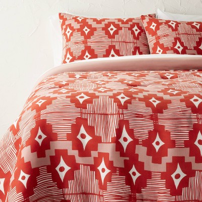 3pc King Day in Day Out Printed Comforter and Sham Set Dark Orange - Opalhouse™ designed with Jungalow™
