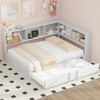 Full Size Daybed with Trundle, Storage Cabinets, and USB Ports for Bedroom or Apartment - 2 of 4