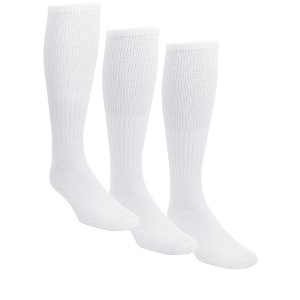 KingSize Diabetic Over-The-Calf Extra Wide Socks 3-Pack - 1 of 4