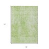 Green And Ivory Abstract Washable Indoor Outdoor Area Rug - 3 of 4